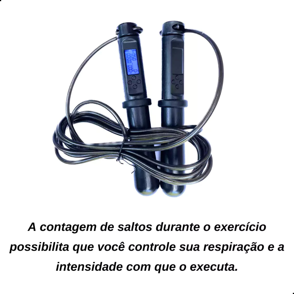 Corda De Pular Com Contador Digital de Giros e Calorias