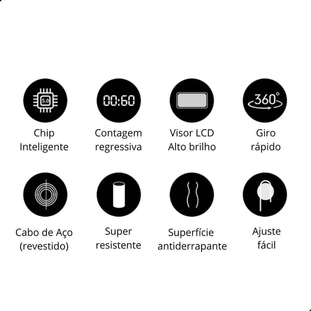 Corda De Pular Com Contador Digital de Giros e Calorias