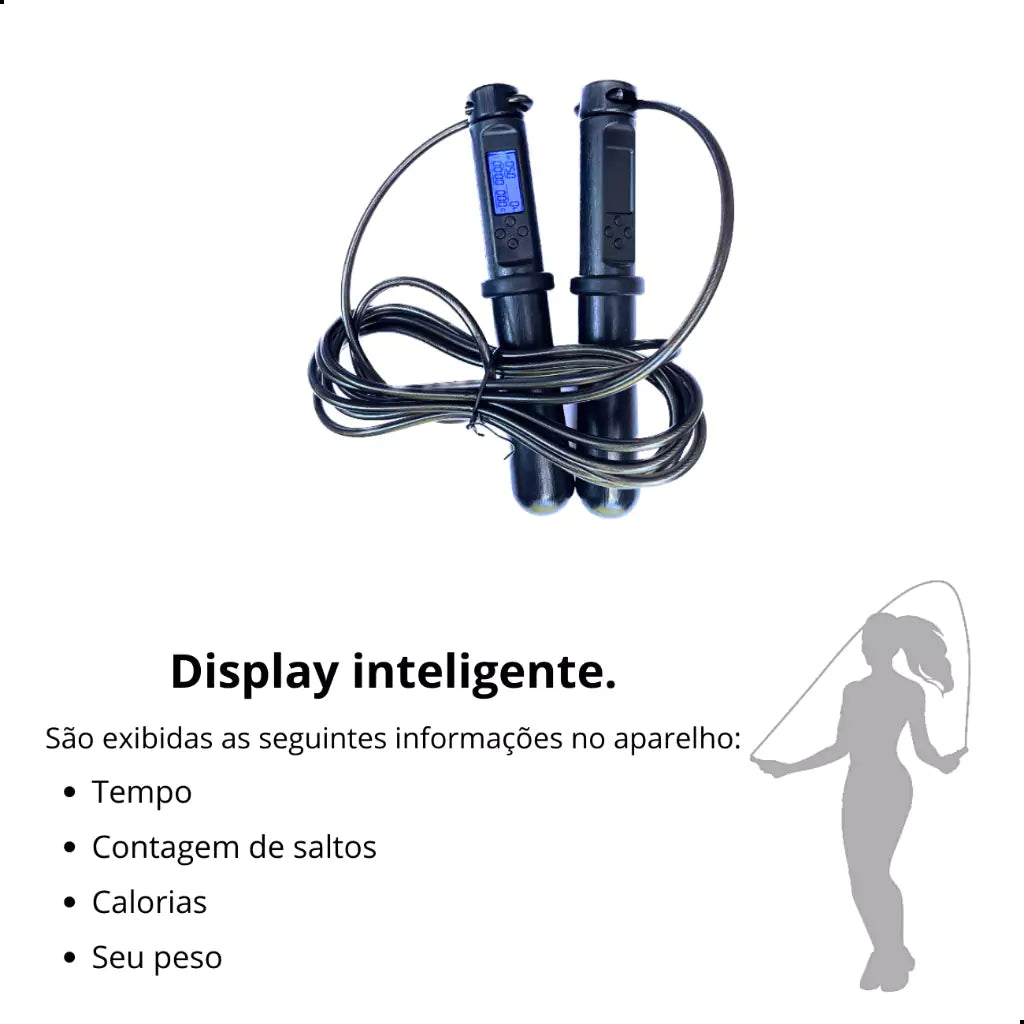 Corda De Pular Com Contador Digital de Giros e Calorias