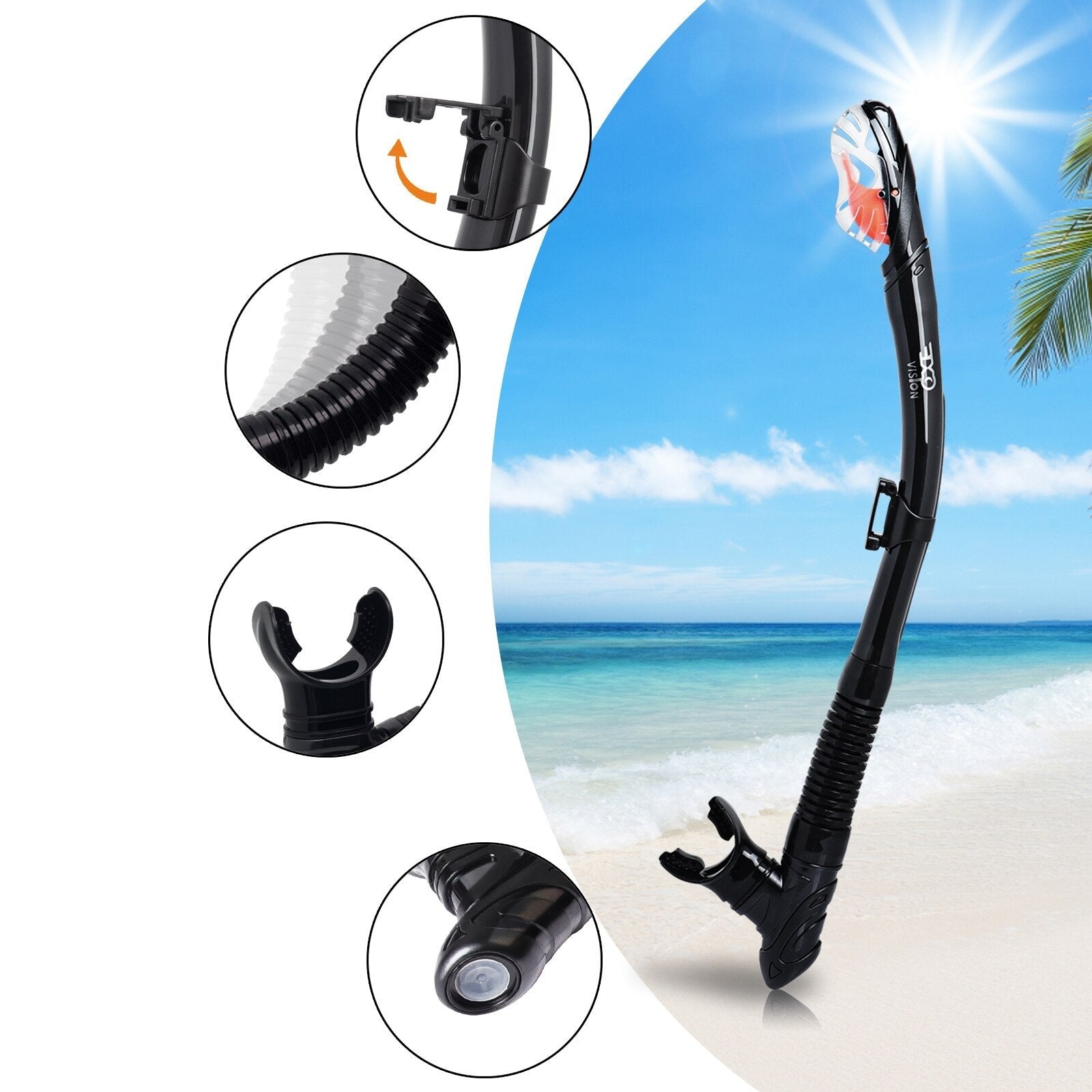 Máscara de Mergulho e Snorkel Profissional Antiembaçante