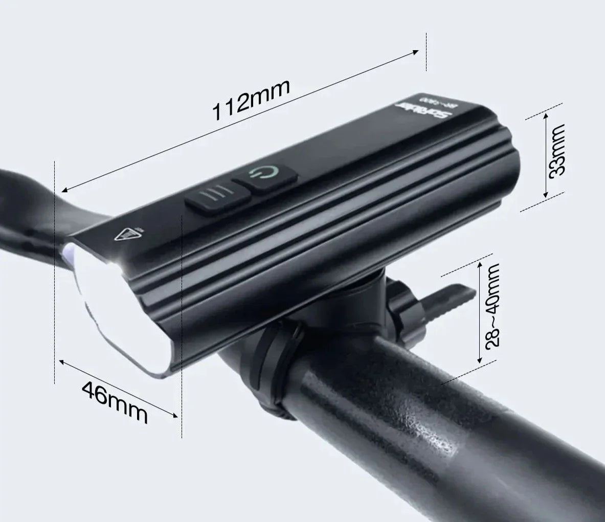 Farol de Bike Led Ultra 1200 e 2000 Lúmens + Lanterna Traseira