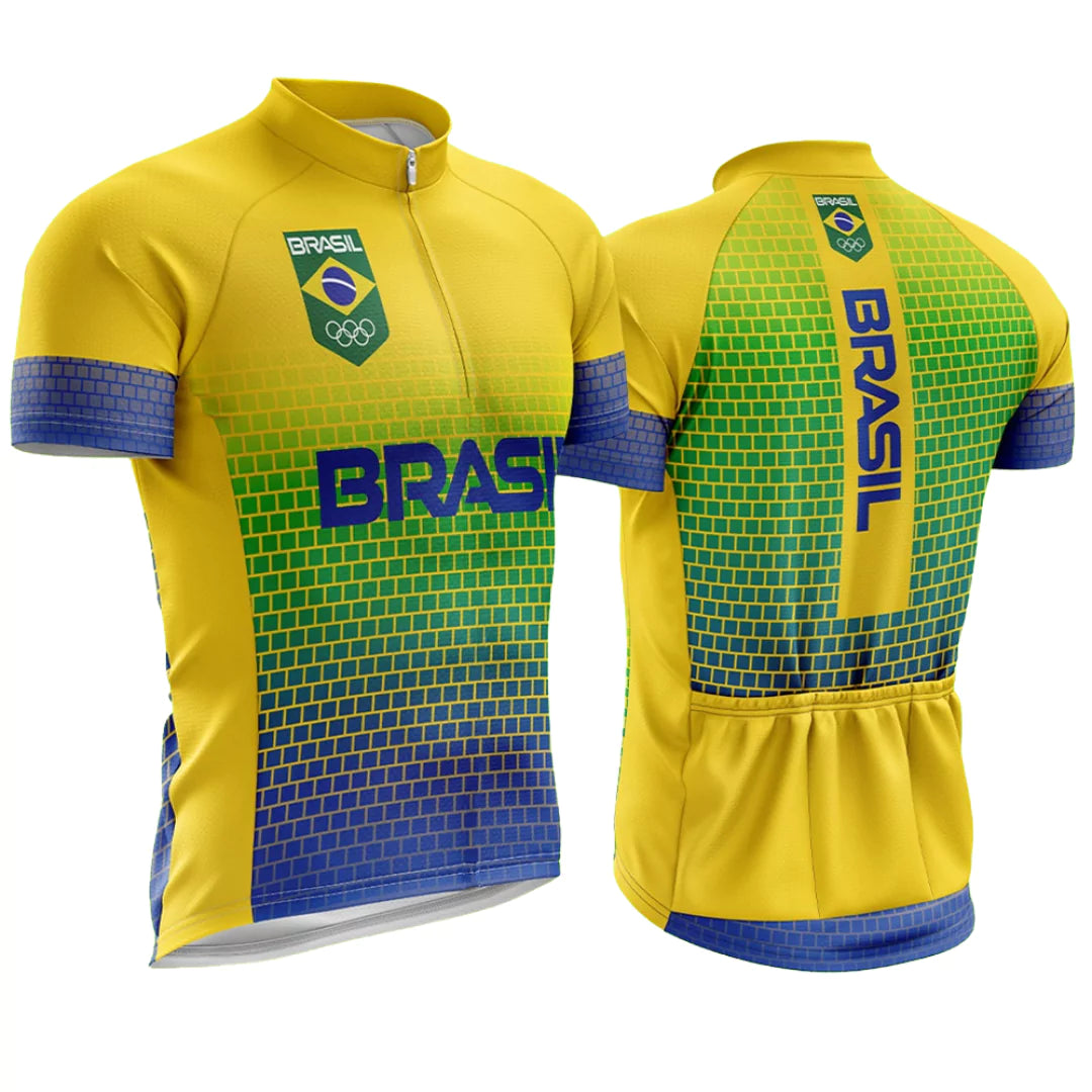 Camisa Ciclismo Brasil Proteção UV 50+
