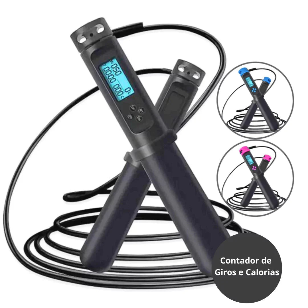 Corda De Pular Com Contador Digital de Giros e Calorias