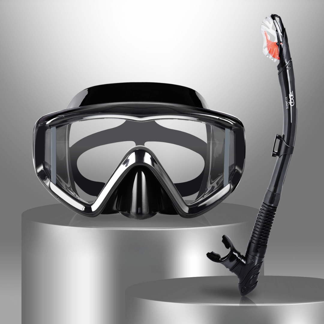 Máscara de Mergulho e Snorkel Profissional Antiembaçante